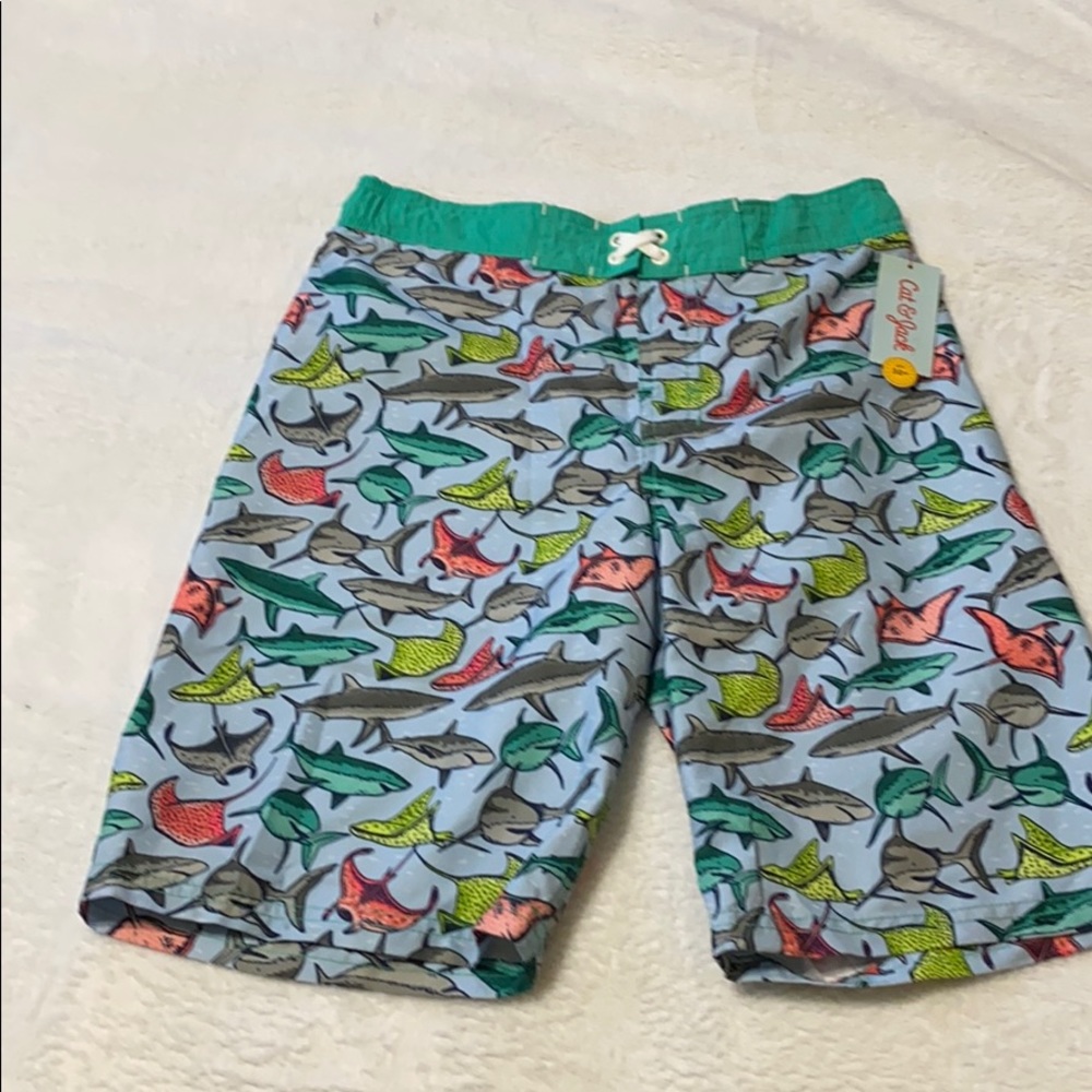 Cat & jack swim trunks sharks!